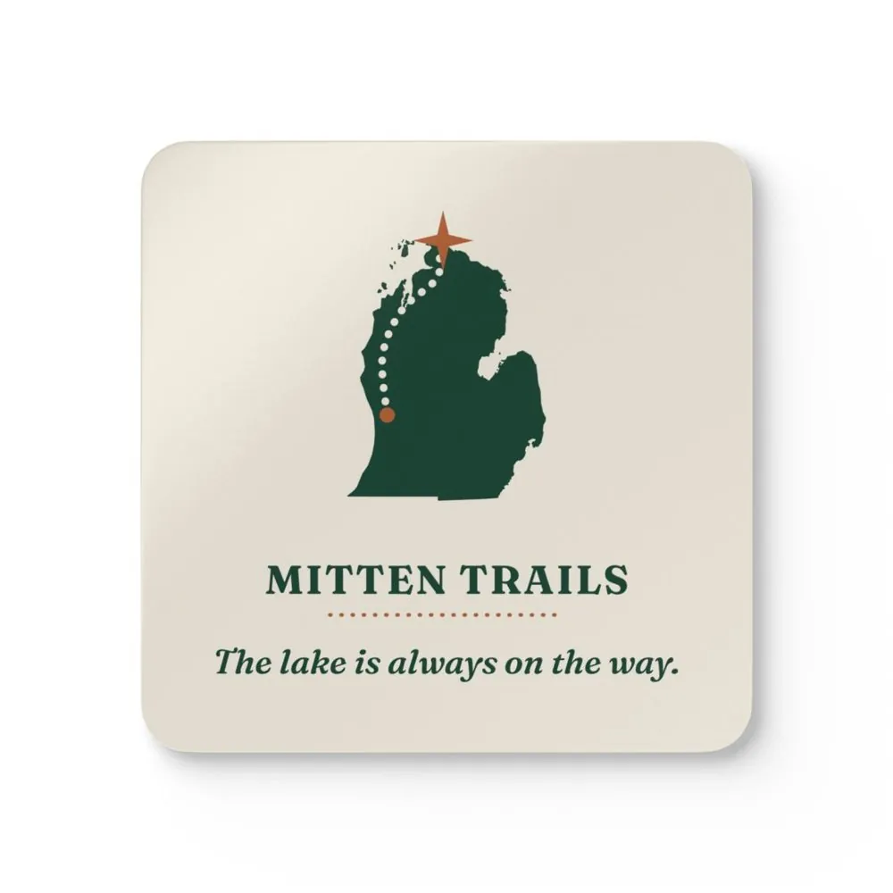 Mitten Trails Logo Coaster Set of 4