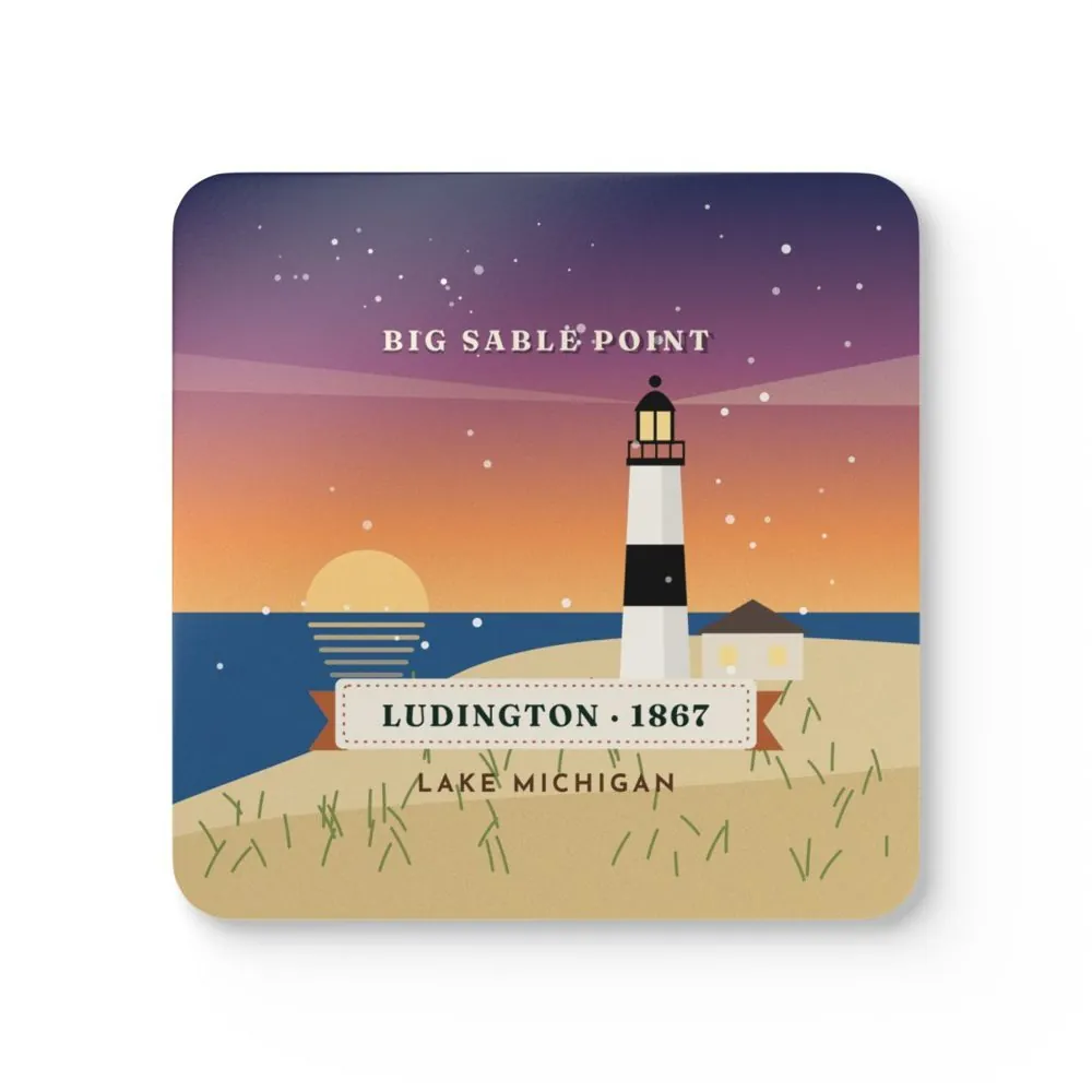 Big Sable Point Lighthouse Coaster Set of 4