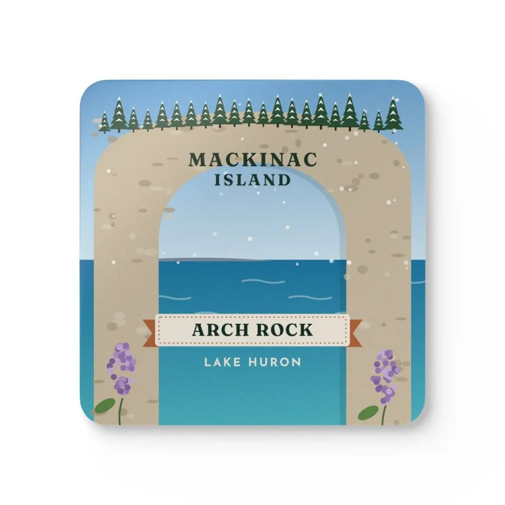 Mackinac Island Arch Rock Coaster Set of 4